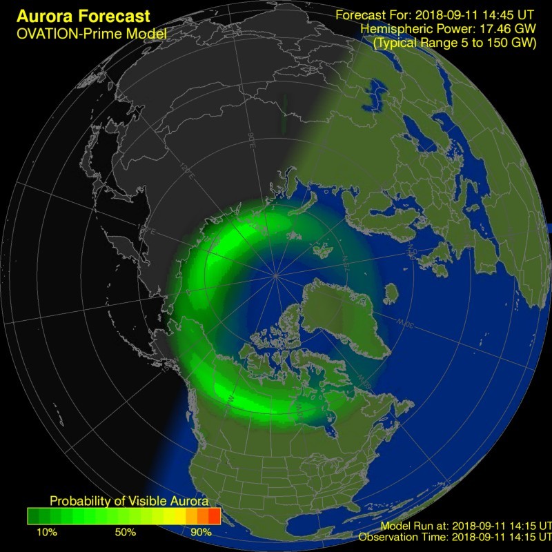NOAA Issues Moderate (G2) Storm Watch for September 11